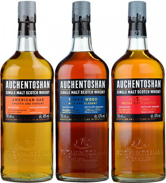 Auchentoshan Single Malt Whisky Three Bottle Selection 3x70cl