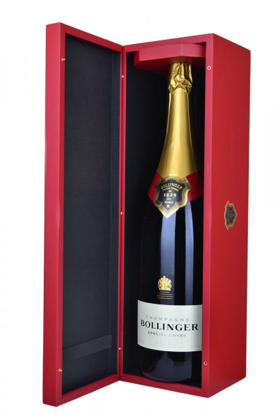 Bollinger Special Cuvee NV Champagne Jeroboam (3 litre) in Red Wood Box