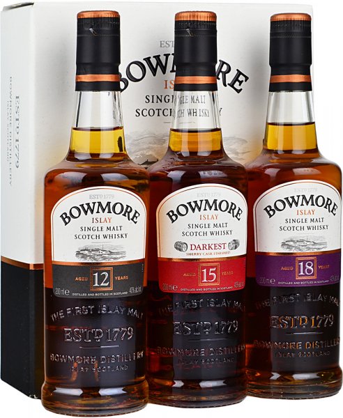 Bowmore Classic Collection Gift Pack 3 x 20cl