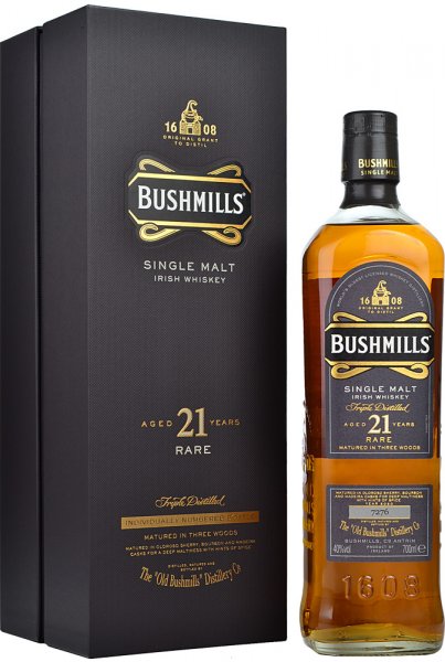 Bushmills 21 Year Old Single Malt Irish Whiskey 70cl
