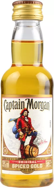 ONE DOLLS HOUSE MINIATURE BOTTLE OF CAPTAIN MORGANS SPICED GOLD RUM 