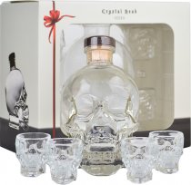 Crystal Head Vodka 70cl with 4 Shot Glass Gift Set