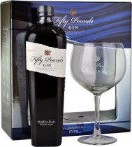 Fifty Pounds Gin 70cl Glass Gift Set