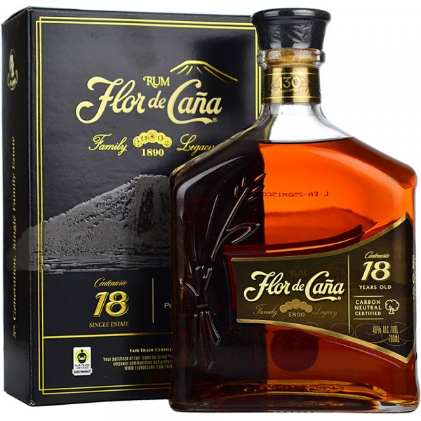 Flor de Cana Centenario 18 Year Old Single Estate Rum 70cl