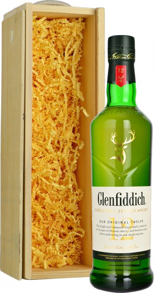 Glenfiddich 12 Year Old 70cl in Wood Box (SL)