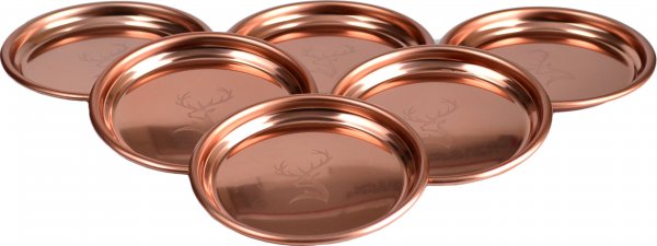 Glenfiddich Copper Colour Metal Coasters (set of 6)