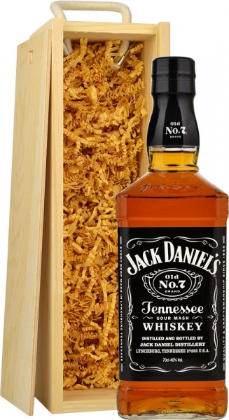 Jack Daniels 70cl in Wood Box (SL)