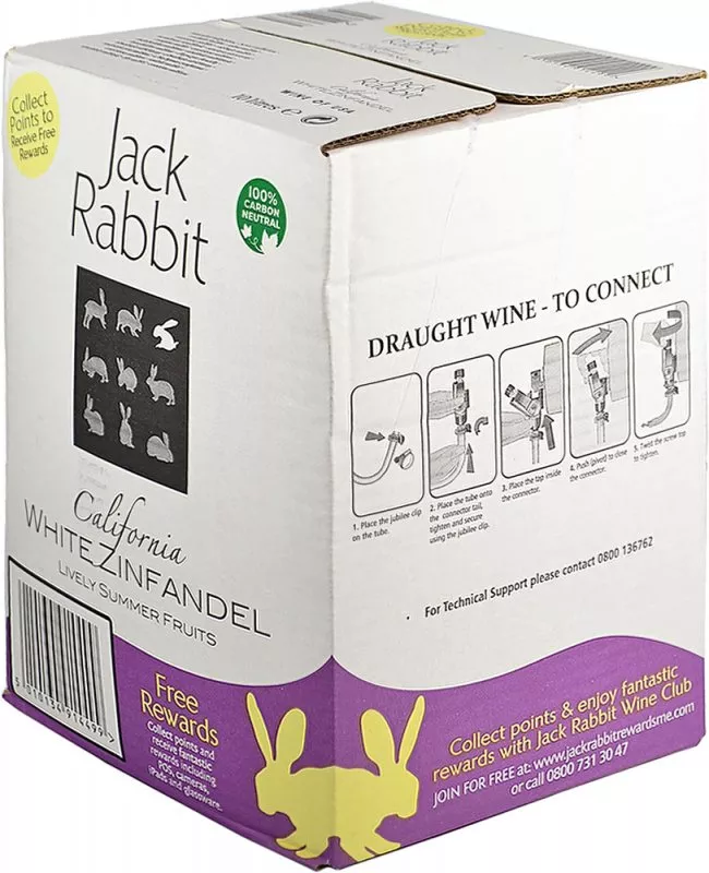 Jack Rabbit White Zinfandel Blush 10 litre - Drinks Direct