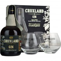 KWV Cruxland Black Winter Truffle Gin 70cl with 2 Glasses Gift Pack