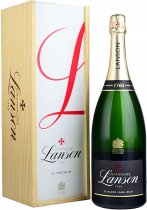 Lanson Le Black Label Brut NV Champagne Magnum (1.5 litre) in Wood Box