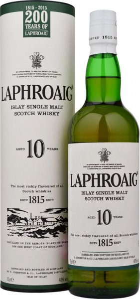 Laphroaig 10 Year Old Islay Single Malt Whisky 70cl