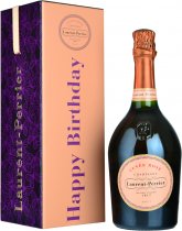 Laurent Perrier Cuvee Rose NV Champagne 75cl in Happy Birthday Gift Tin
