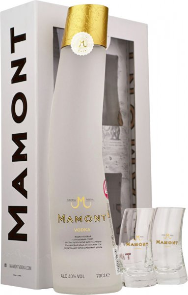 Mamont Siberian Vodka 70cl with Glasses Gift Pack