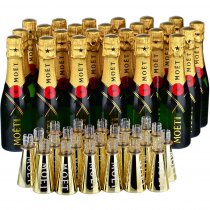Moet & Chandon Brut NV Mini Moet Champagne 20cl with Gold Flute 24 Pack