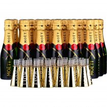 Moet & Chandon Brut NV Mini Moet Champagne 20cl with Gold Flute 24 Pack