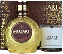 Mozart Gold Chocolate Cream Liqueur 50cl with Glass Gift Pack