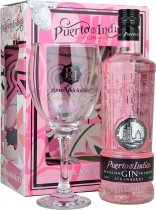 Puerto de Indias Strawberry Gin 70cl + Glass Gift Pack