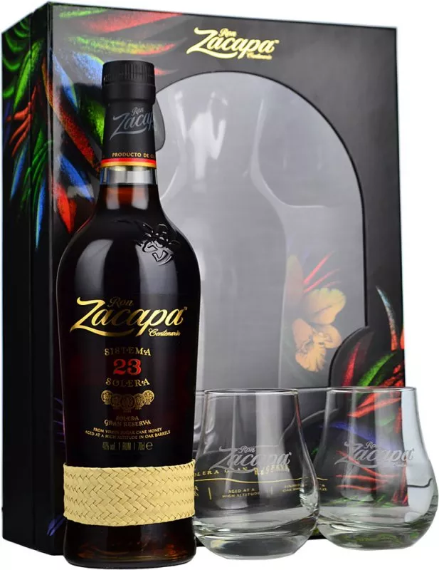 Ron Zacapa 23 Solera Rum - Holzbox mit 3 Unterlegern 