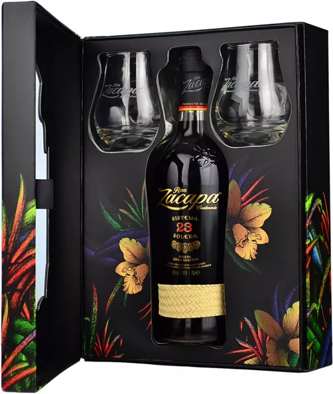 Ron Zacapa 23 Solera Rum - Holzbox mit 3 Unterlegern 