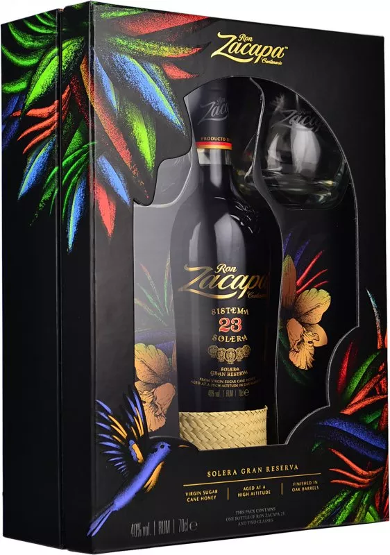 Ron Zacapa Centenario Sistema Solera Rum 70cl Pack 23 Glass Gift