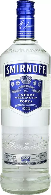 Smirnoff Blue 1 Strength Vodka - Export litre Buy Online Direct Drinks at