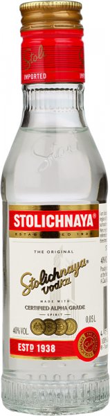 Stolichnaya Red Vodka Miniature 5cl (Glass)