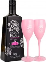 Tequila Rose Strawberry Cream Liqueur 70cl with 2 Flutes Gift Set