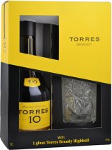 Torres 10 Reserva Imperial Brandy 70cl with Glass Gift Pack